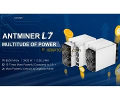 Bitmain Antminer L7 Litecoin, Dogecoin miner eladó 8800 MHS