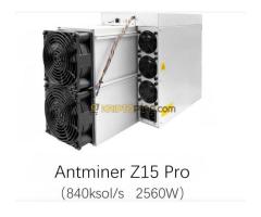 Antminer zcash miner Z15 Pro 840k (2,000usdt )