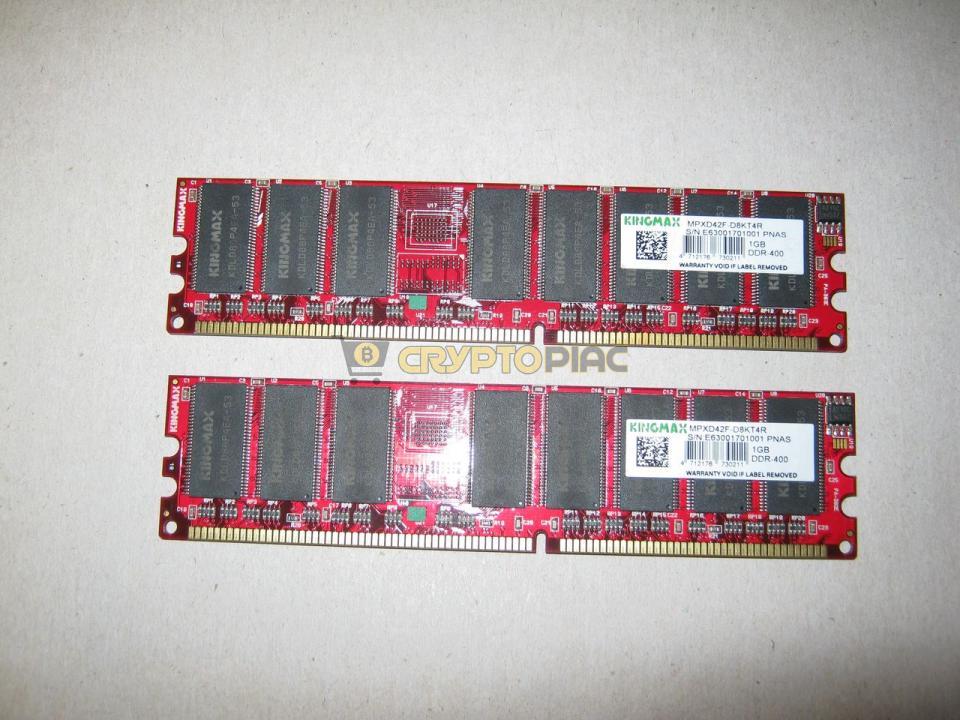 2 x 1 GB KingMax DDR1 memória modul - 1/2