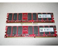 2 x 1 GB KingMax DDR1 memória modul