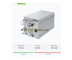 Bitmain Antminer S21XP Hyd,L9,L7,Goldshell AE Max,MicroBT M63S+